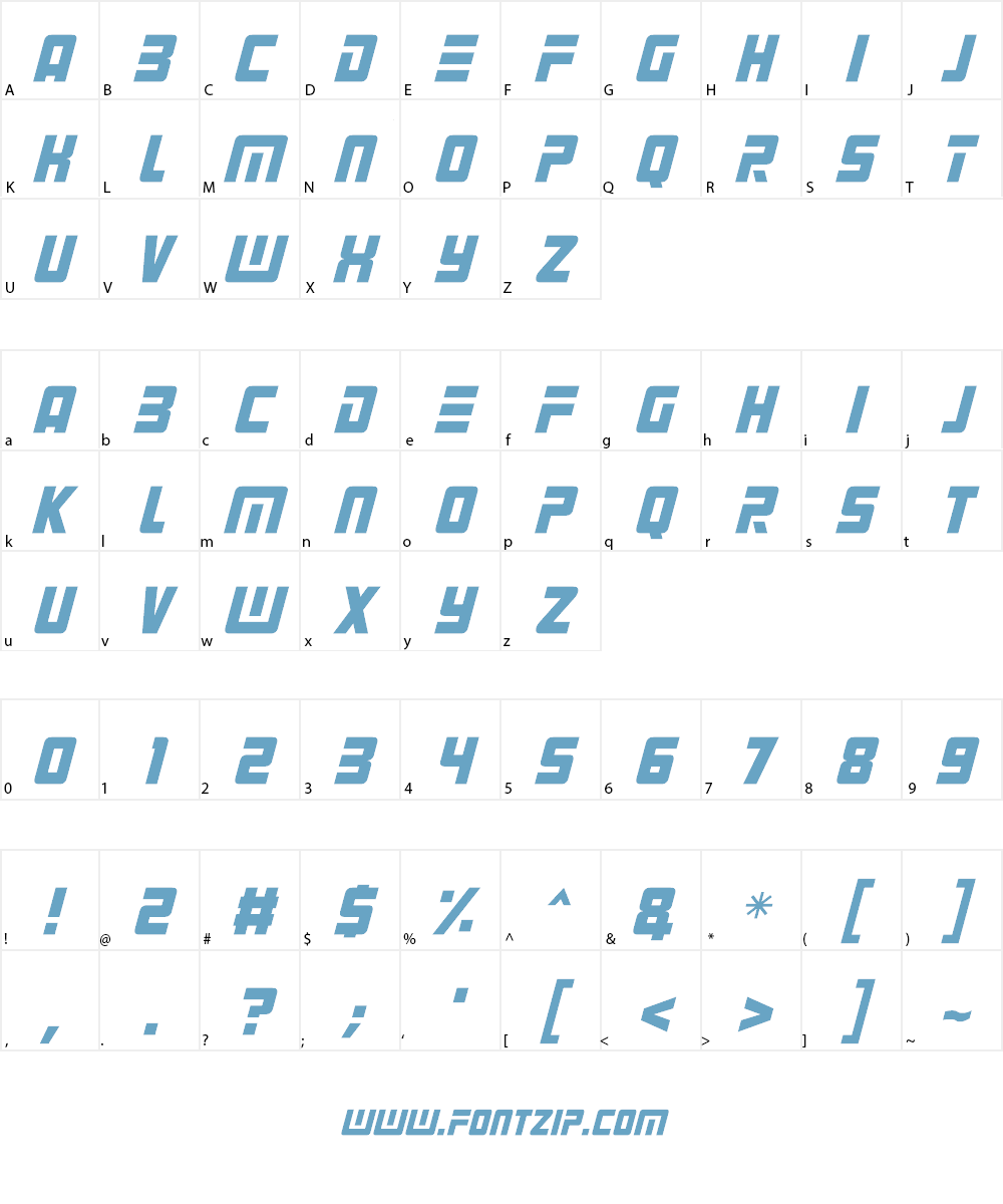 Alien Android Font Character
